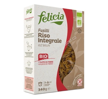 Bio Rýžové těstoviny 340g Fusilli Felicia